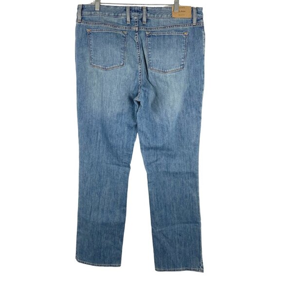 L.L.Bean 1912 Jeans Favorite Fit Straight Leg Blue NWT Women's‎ Size 16 MT - Picture 5 of 10